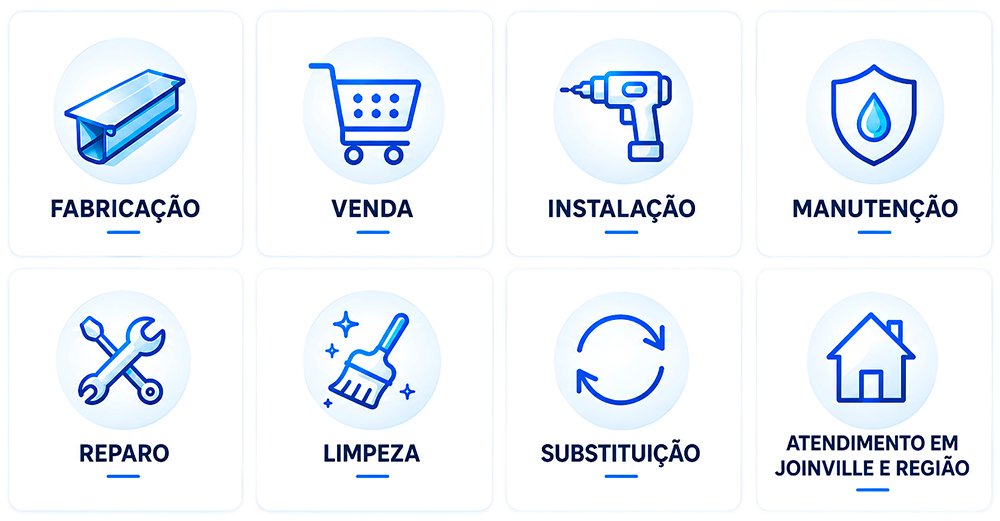 Cards Serviços Calhas Santos